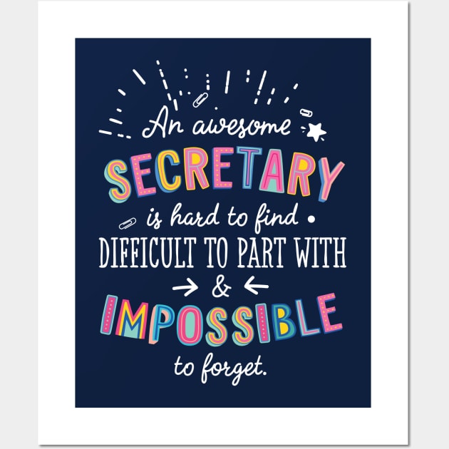 An awesome Secretary Gift Idea - Impossible to Forget Quote Wall Art by BetterManufaktur